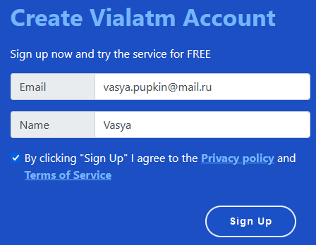 Vialatm - Register